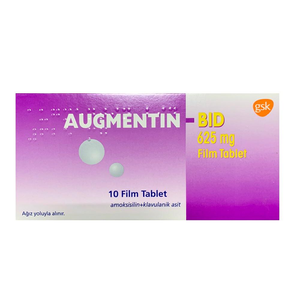 Augmentin BID 625mg (Amoxicillin, Acid Clavulanic) GSK (H/10v) TNK