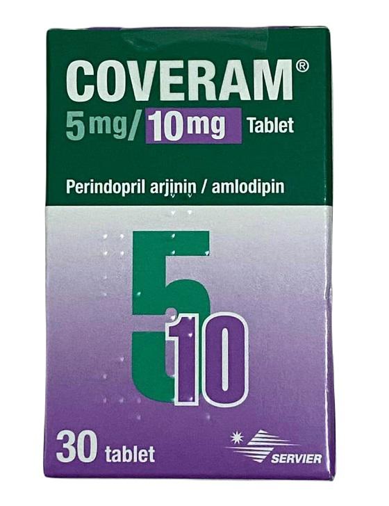Coveram 5mg/10mg (Amlodipin, Perindopril) Servier Turkey (C/30v)
