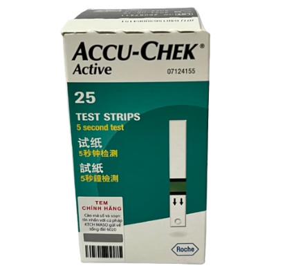 Que Thử Đường Huyết Accu Check Active Roche (H/25que)