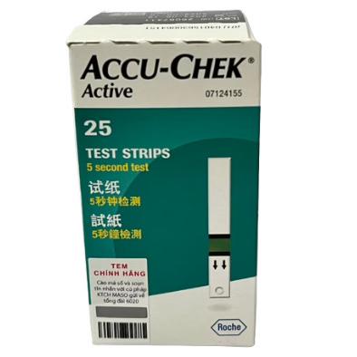 Que Thử Đường Huyết Accu Check Active Roche (H/25que)