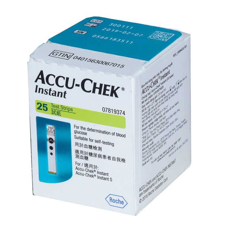 Que Thử Đường Huyết Accu Chek Instant Roche (H/25que)