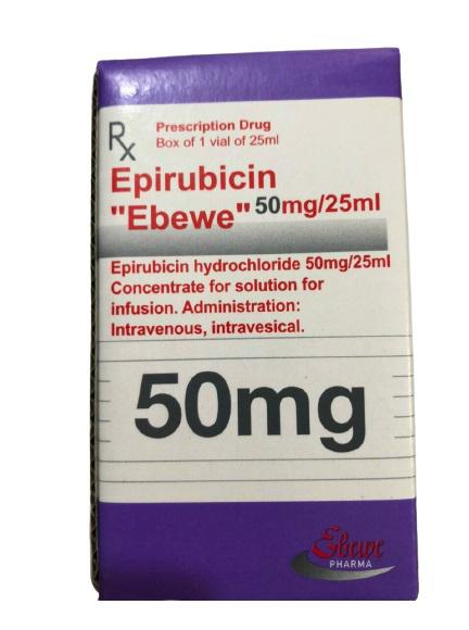 Epirubicin "Ebewe" 50mg/25ml (H/ Lọ 25ml)