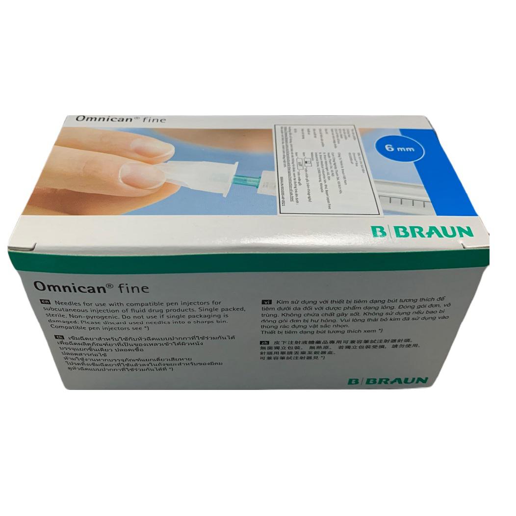 Đầu Kim Bút Tiêm Insulin Omnican Fine B.Braun 6mm (H/100 Kim)