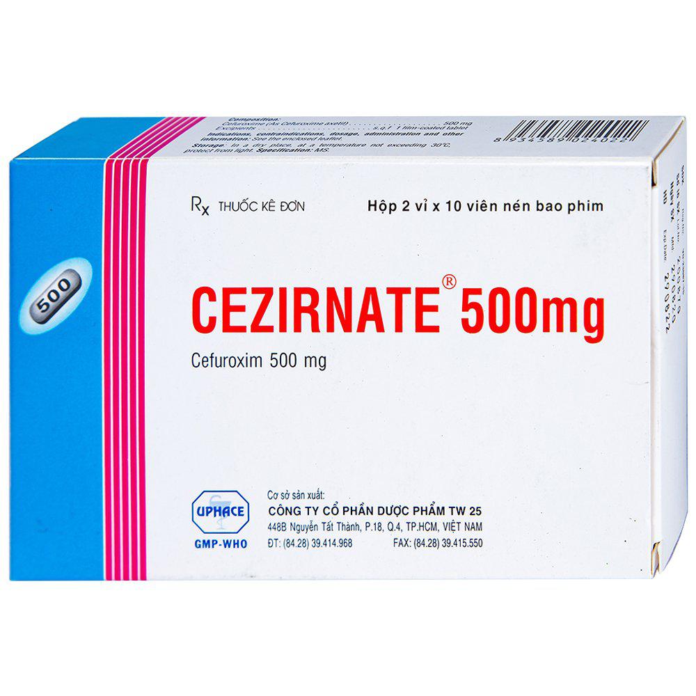 Cezirnat (Cefuroxim) 500mg Uphace (H/20v)