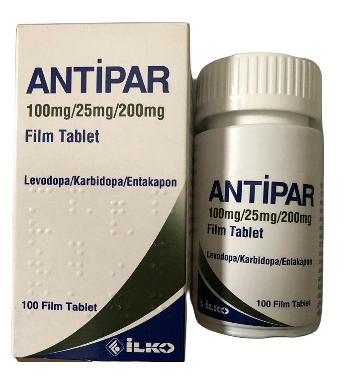 ANTIPAR 100mg/25mg/200mg (Levodopa, Carbidopa, Entacapon) ILKO Turkey (H/Lo/100v) 