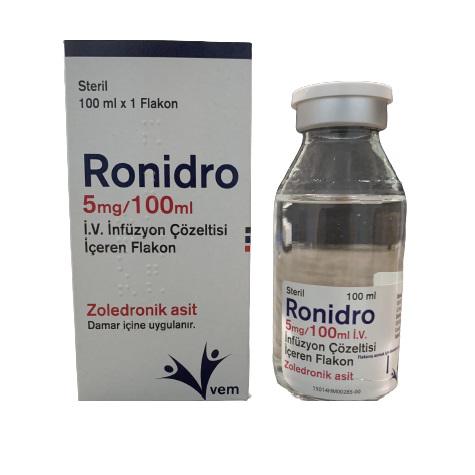 Ronidro 5mg/100ml (Zoledronic acid) Vem (Lọ/100ml)TNK
