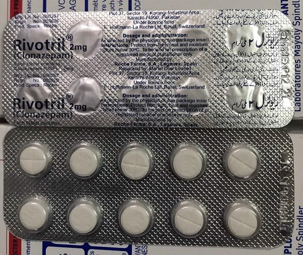 Rivotril 2mg (Clonazepam) Roche (Vỉ /10v) Pakistan