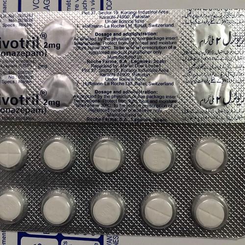Rivotril 2mg (Clonazepam) Roche Pakistan (Vỉ /10V) 
