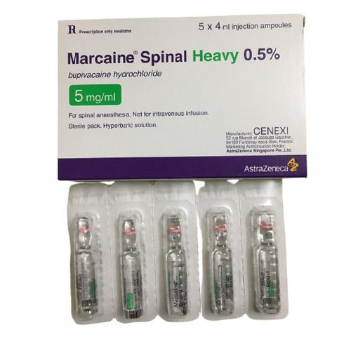  Marcain Spinal Heavy 0,5 % (Bupivacain) AstraZeneca (H/5 Ống)