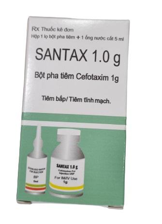 Santax 1g (Cefotaxime) Zeiss Pharmaceutical (H/10 Lọ) 