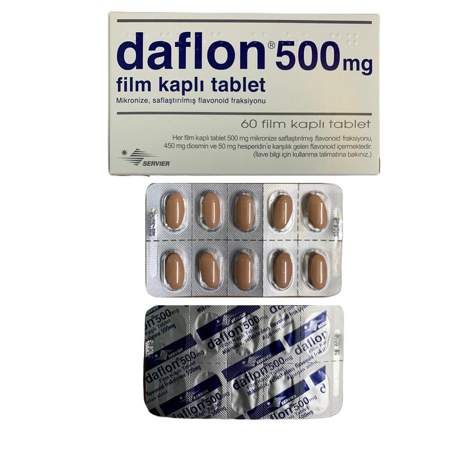 Daflon 500 (Diosmin, Hesperidin) Servier Turkey (H/60V)
