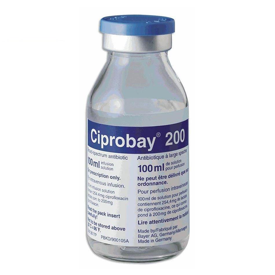 Ciprobay 200 (Ciprofloxacin) Bayer (Chai/100ml)