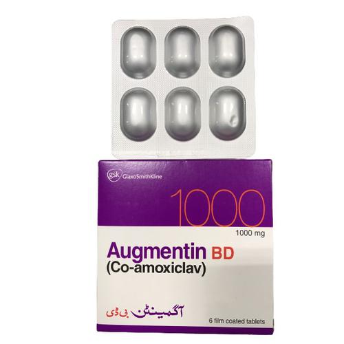 Augmentin 1000mg (Amoxicillin) GSK Pakistan (H/6V) 