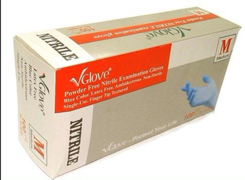 Găng Tay Vglove Nitrile Nhám Không Bột Size M Khải Hoàn (h/100c)