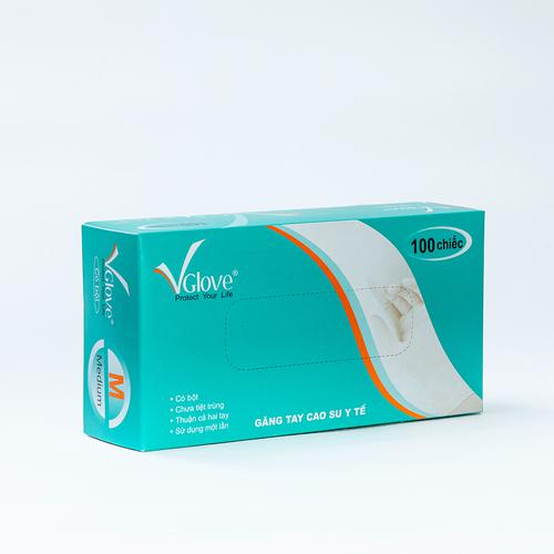 Găng Tay Vglove Có Bột Khải Hoàn (Size M) (H/100c)