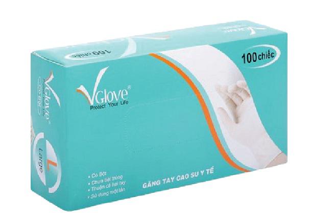 Găng Tay Vglove Có Bột Khải Hoàn (Size L) (H/100c)