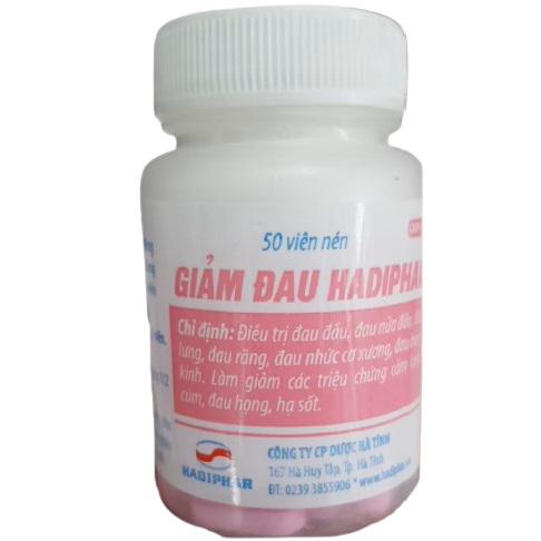 Giảm Đau Hadiphar (Chai/50Viên)