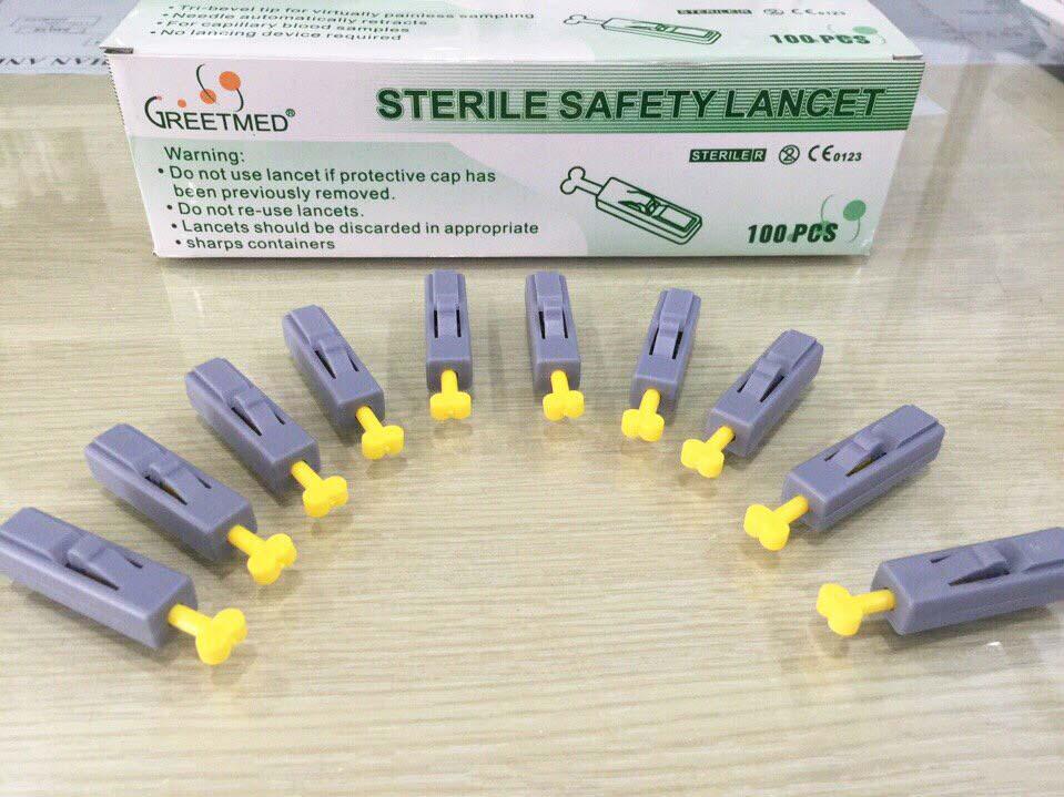 Kim lấy máu Sterile Safety Lancet Greetmed (hộp )