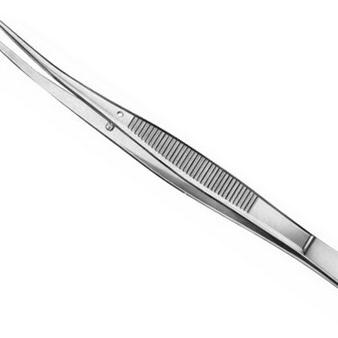 Nhíp đầu cong (Nhíp nha) inox 16cm (cái)