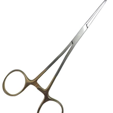 Pen thẳng 12cm cán vàng (cái)