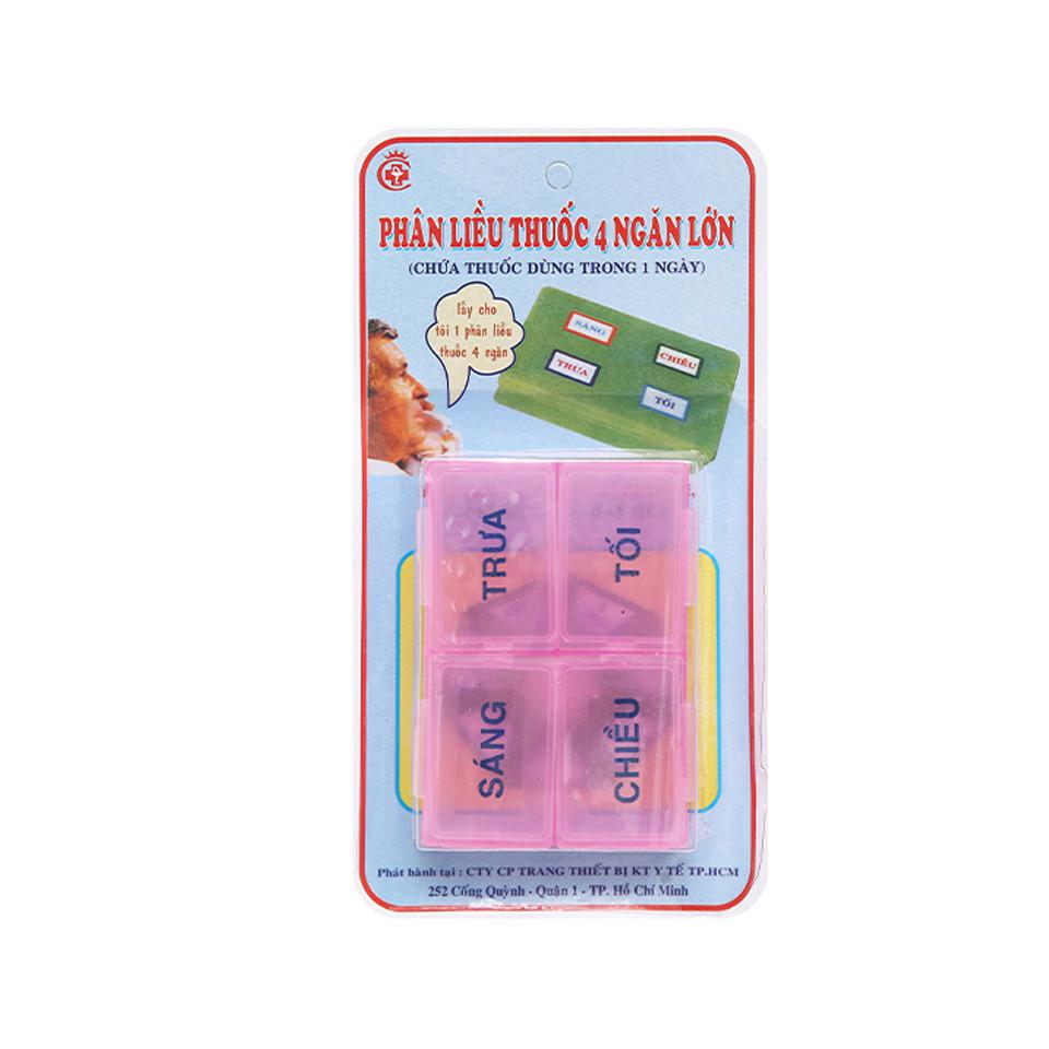 Hộp Phân Liều Thuốc 4 Ngăn Lớn (H/4ngăn)