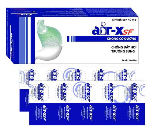 Air-X SF Không Đường Simethicon 40mg R.X (H/100v)