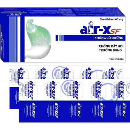Air-X SF Không Đường Simethicon 40mg R.X (H/100v)