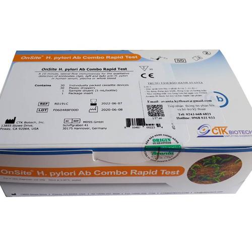 Test nhanh H. Pylori Ab CTK Cassette (h/30test)
