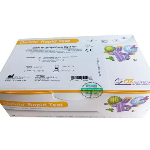 Test nhanh sốt rét OnSite Malaria Pf/Pv Ag Rapid Test CTK (h/30test)