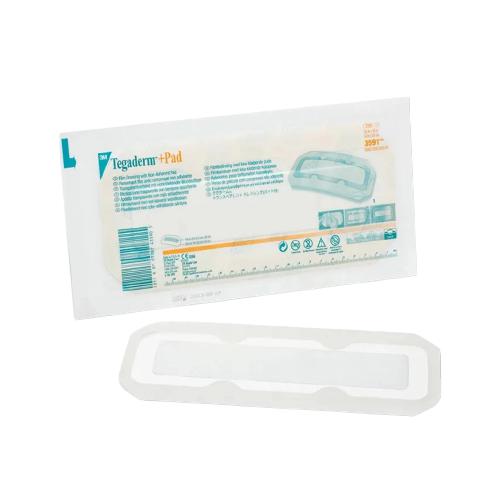 3M 3591 Tegaderm +Pad, băng phim dính ý tế có gạc vô trùng, 9cm x 25cm (h/25m)