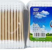 Tăm Bông Misu Lõi Gỗ Wooden Stick Sapon (G/200cây)