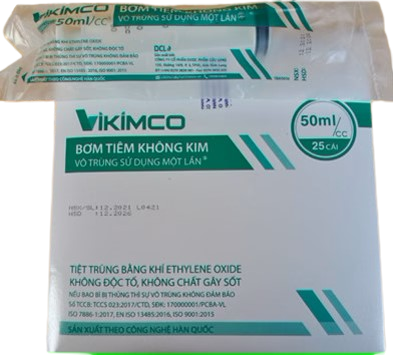 Bơm Tiêm Không Kim 50ml/cc Vikimco Pharimexco (H/25 Cái)