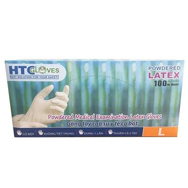 Găng tay HTC Gloves Latex có bột size L (thùng)