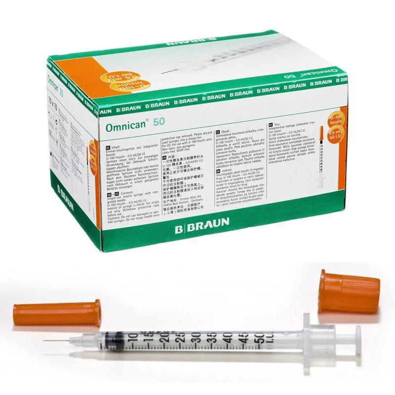 Bơm Tiêm Insulin Omican 50IU B.Braun (Hộp/100c)