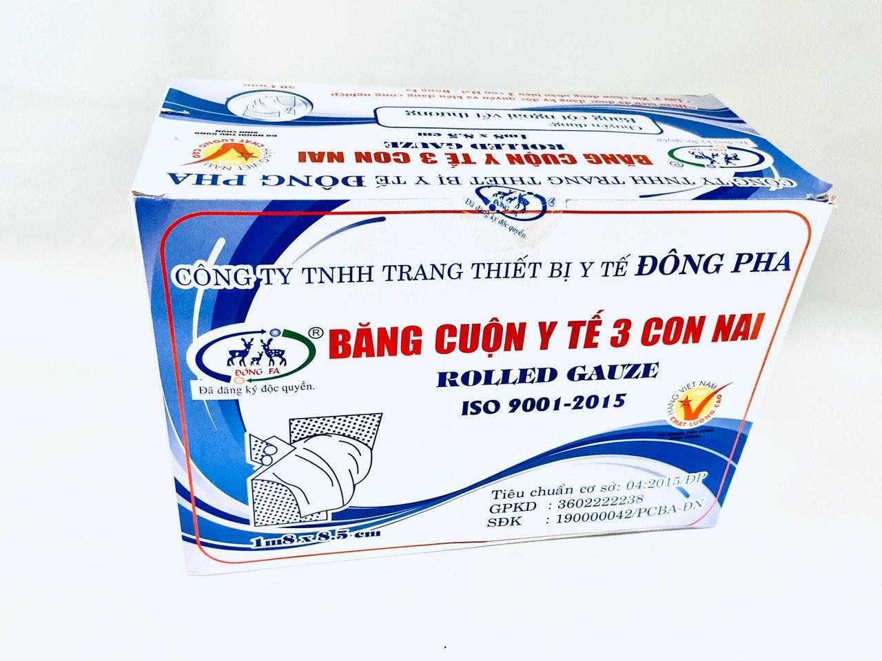 Băng gạc cuộn Đông Pha 0.085 x 1.8m (hộp)