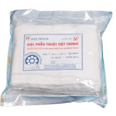Gạc phẫu thuật tiệt trùng Bảo Thạch 30 x 40 cm x 6 Lớp (50 gói)