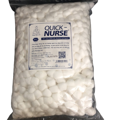 Bông gòn Quick Nurse 500gr (Viên)
