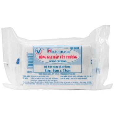 Gạc gòn đắp vết thương Bảo Thạch 8cm x 12cm (thùng/50 gói)