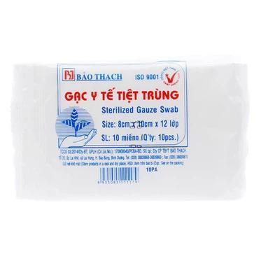 Gạc Y Tế Bảo Thạch 8cm x 10cm x 12 Lớp (Thùng/50 Gói)