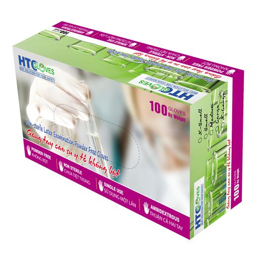 Găng tay y tế không bột HTC Gloves  size S tím (hộp)
