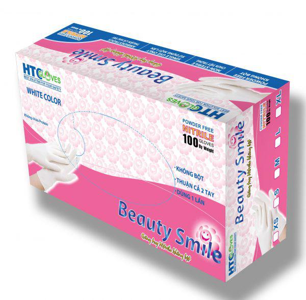 Găng tay HTC không bột trắng BEAUTY SMILE (hộp)