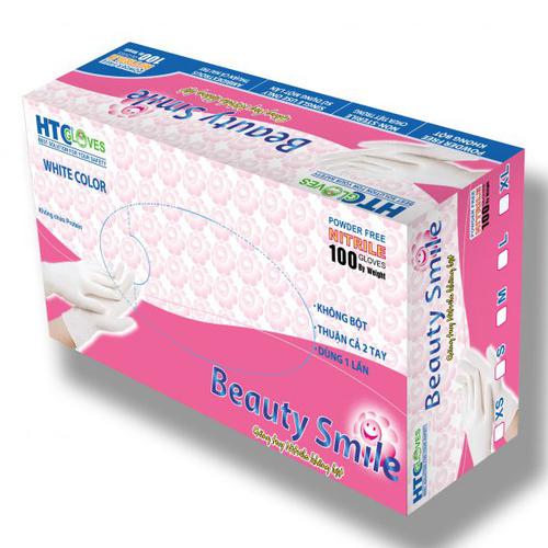 Găng tay HTC không bột trắng BEAUTY SMILE (hộp)