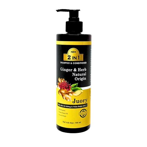 Dầu Gội Xả 2in1 Gừng & Thảo Dược Lucky Star (C/500ml)