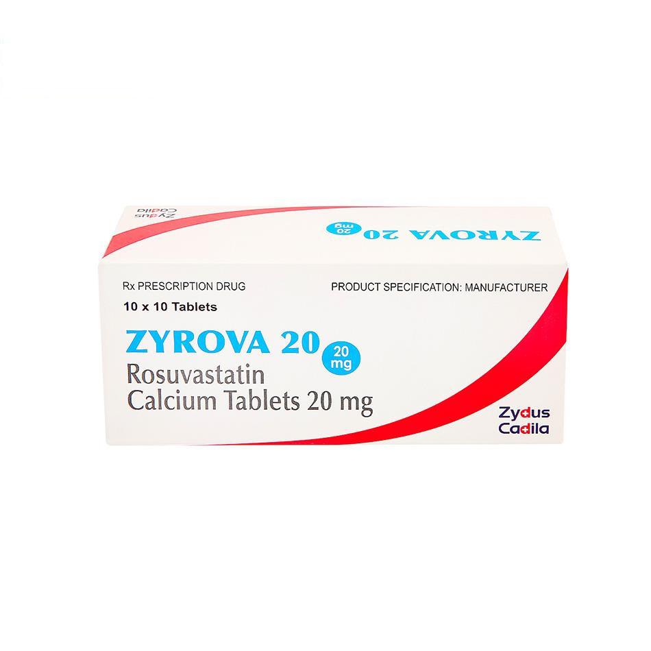 Zyrova 20 (Rosuvastatin) Zydus (H/100v)