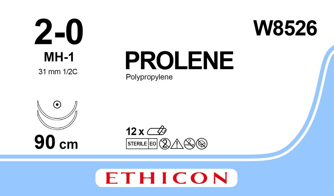 Chỉ khâu phẫu thuật Prolene 2/0 (W8526) 2 Kim tròn (tép)