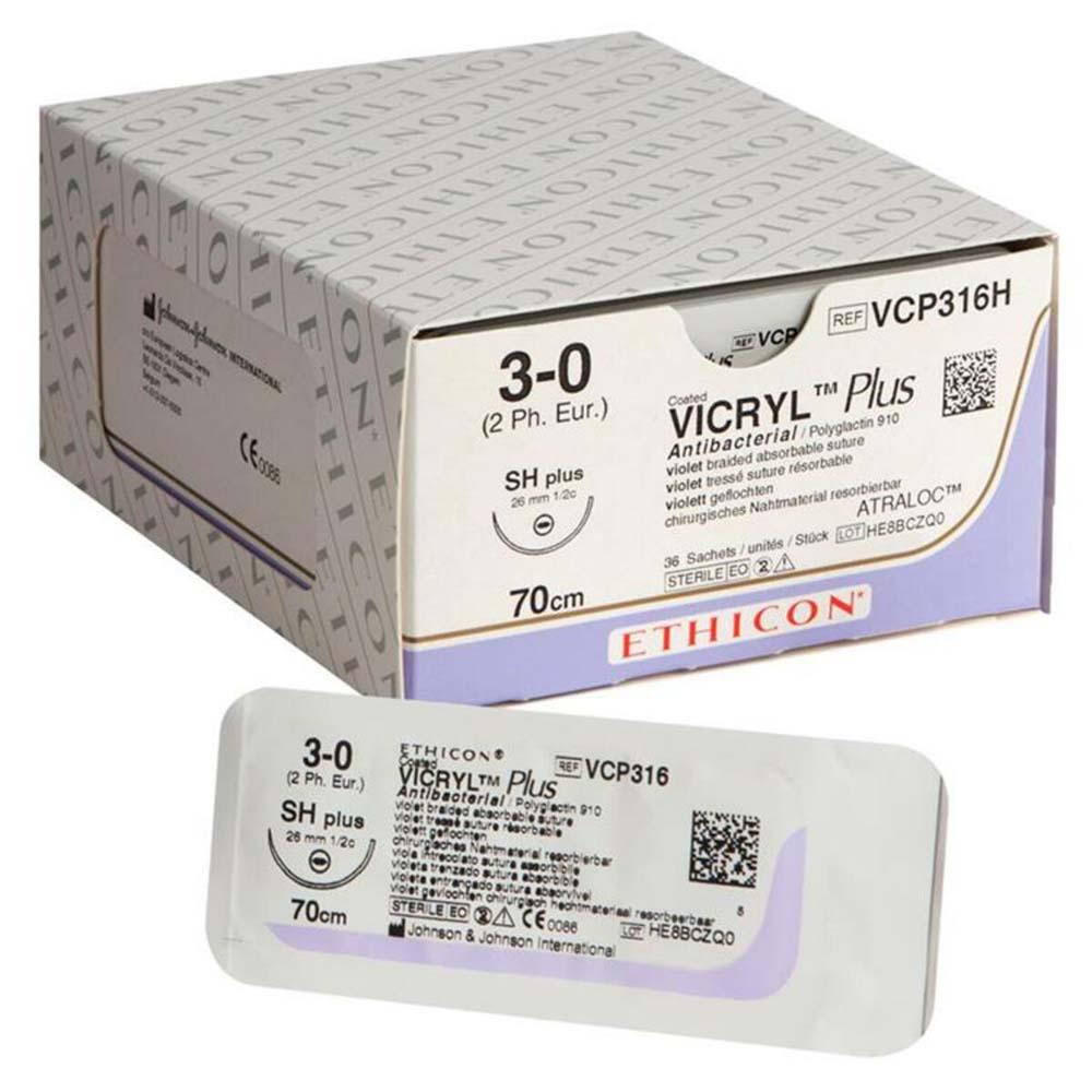 Chỉ phẫu thuật VICRYL PLUS kháng khuẩn 3/0 VCP316H (tép)