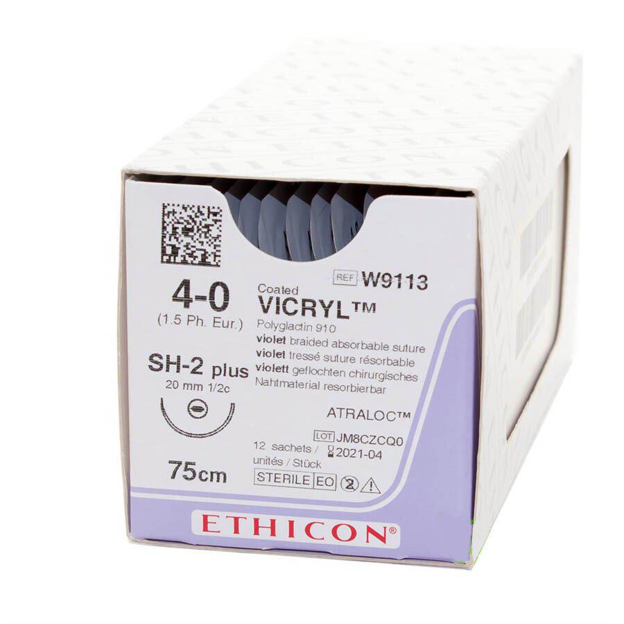 Chỉ phẫu thuật Vicryl 4/0 (W9113) kim tròn (tép)