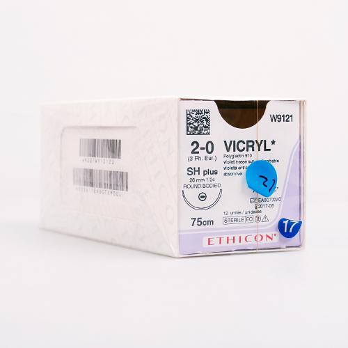 Chỉ phẫu thuật Vicryl 2/0 (W9121) kim tròn (tép)