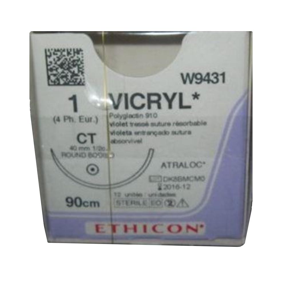 Chỉ phẫu thuật Vicry 1 (W9431) Kim tròn (tép)