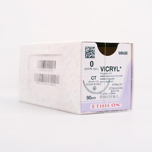 Chỉ phẫu thuật Vicry 0 (W9430) Kim tròn (tép)